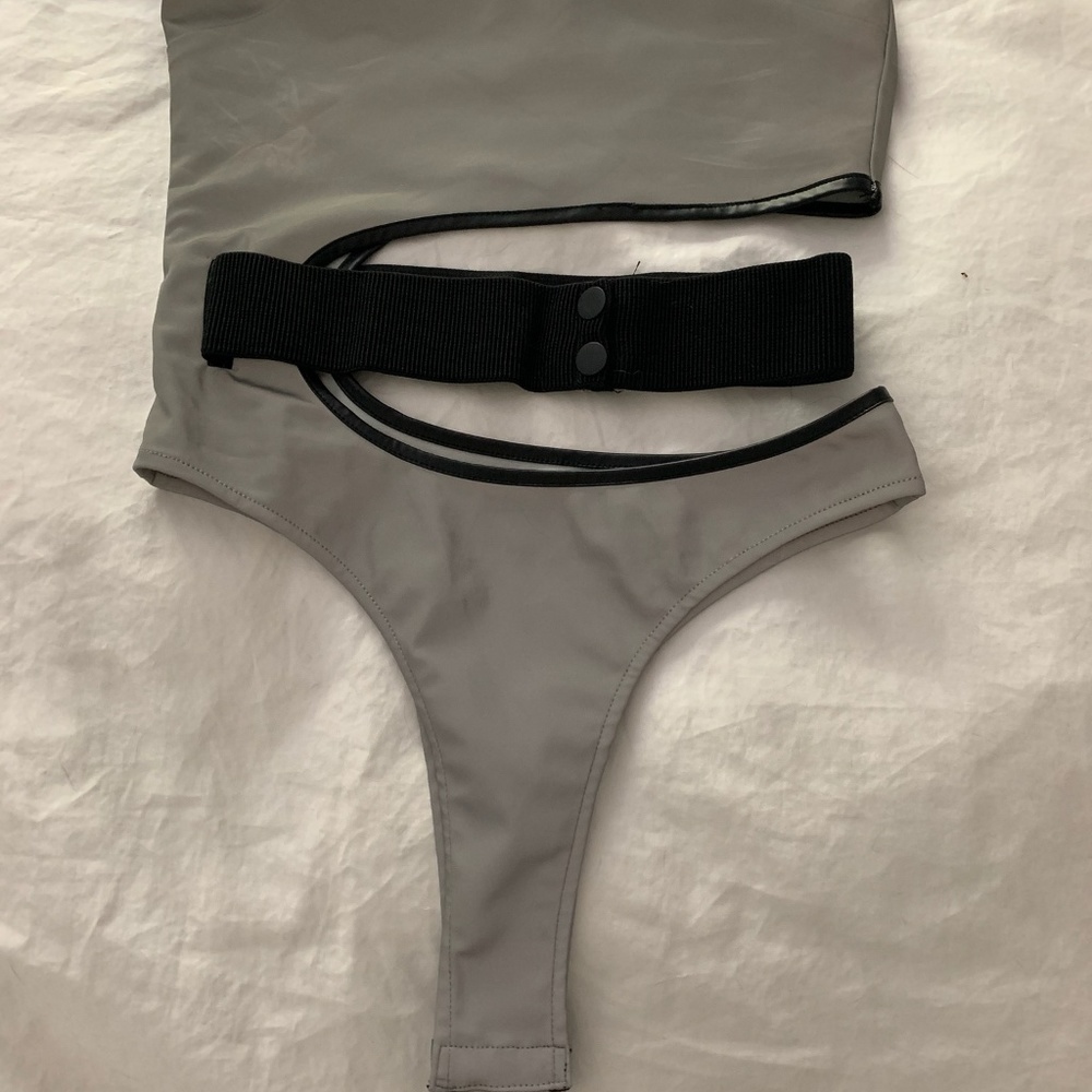 I AM GIA Silver Nasha Bodysuit NWOT